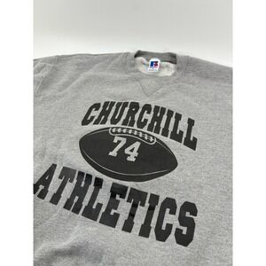 VNTG Russell Athletic Churchill Athletics 74 Sweatshirt XL Gray Made in USA